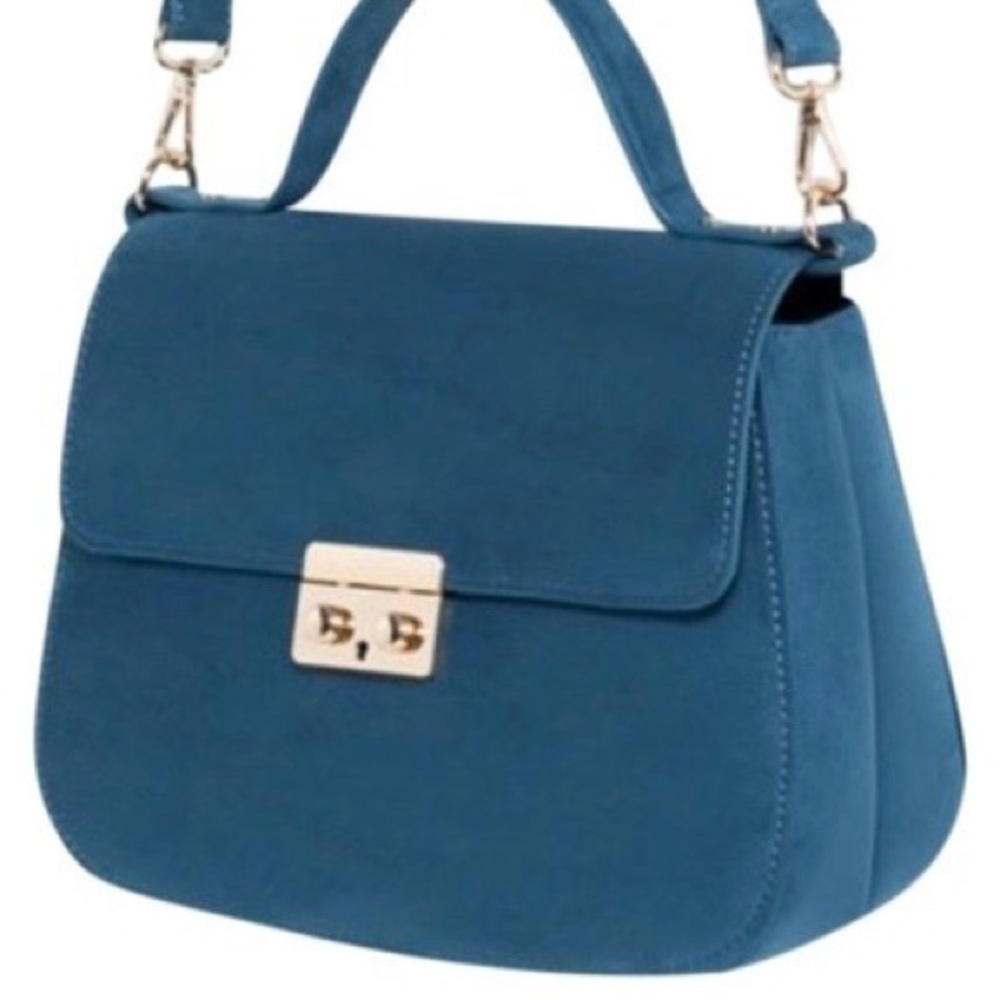 Zara City Bag Blue Crossbody Messenger mint condition!